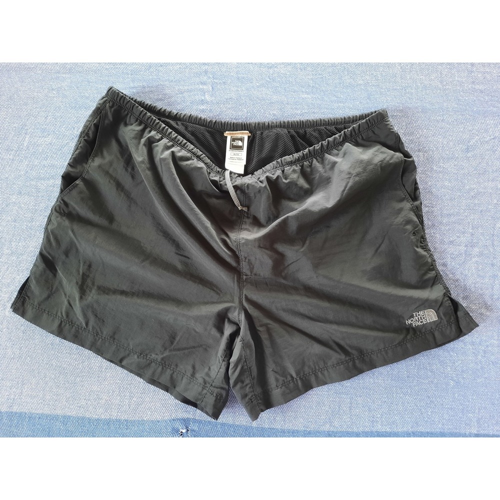 The North Face Womens XL Class V Water Shorts Black Gray Nylon Mesh Lined Hiking